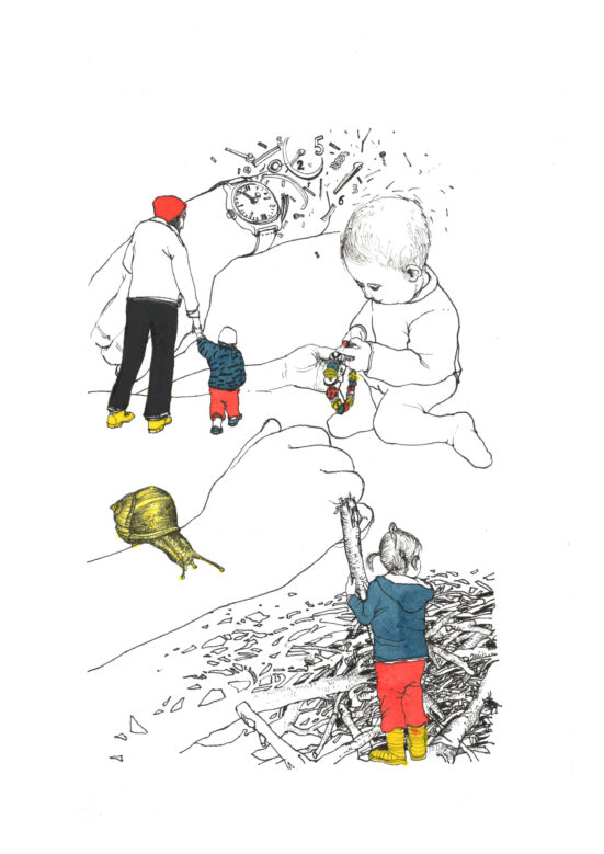 Illustration von Lorenz Meier mit kreativen Kindern.
